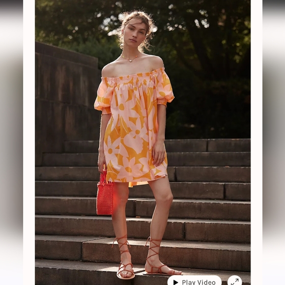 Free People Mila Printed Mini dress size Xsmall‎ NWT - Picture 4 of 7